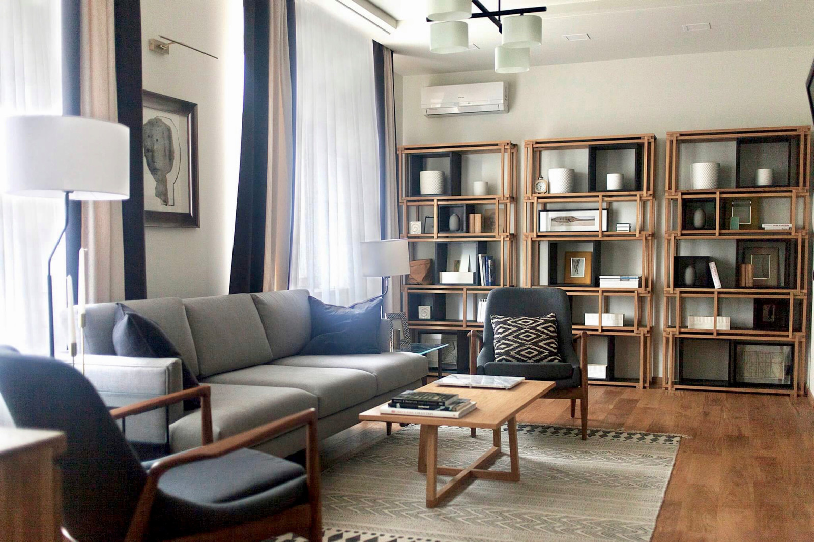 Oak & white