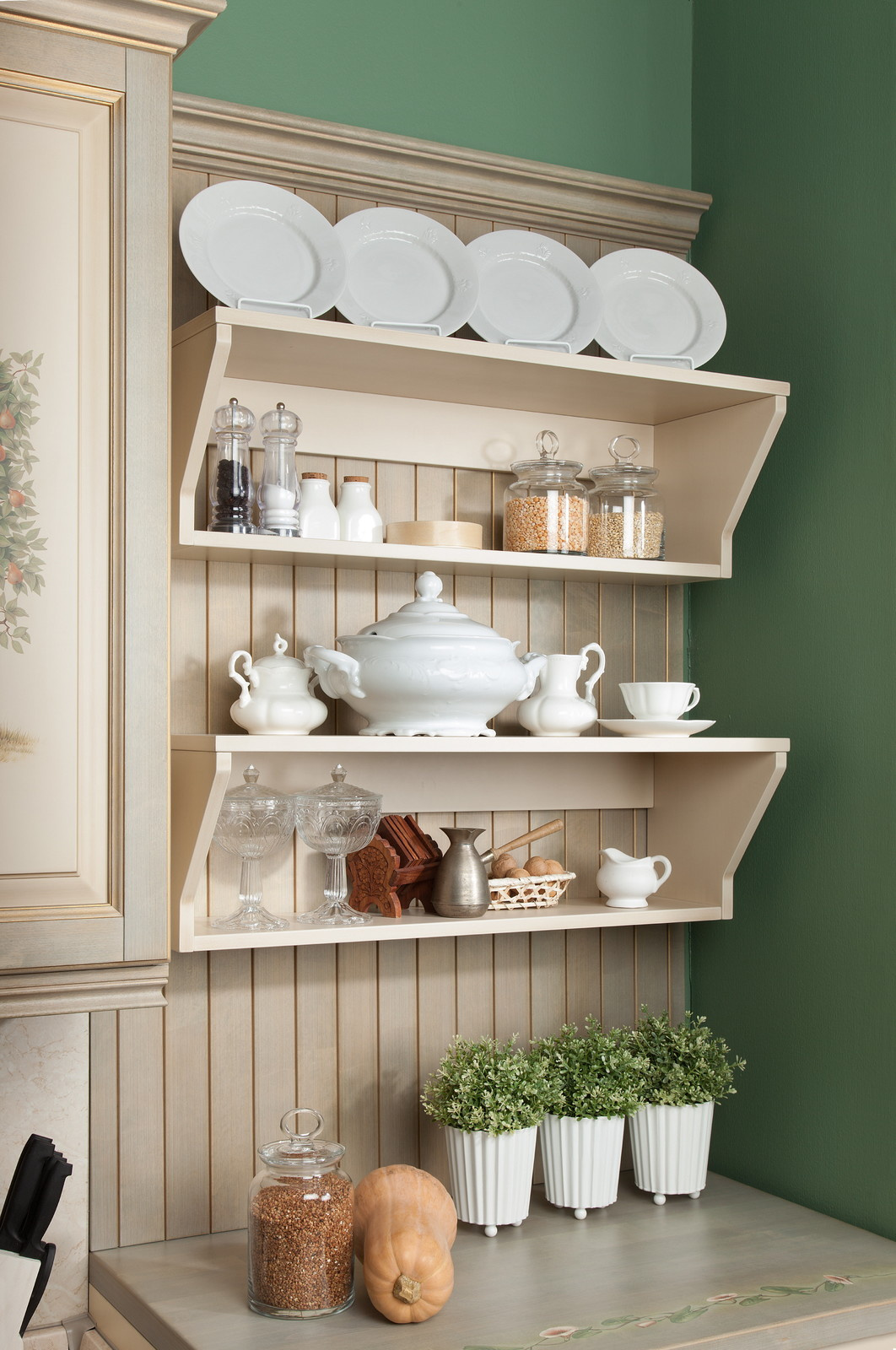 Кухонный гарнитур "Шато" с росписью "Прованс"