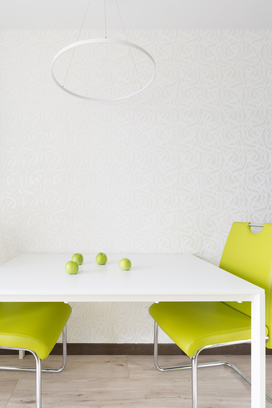 Кухня цвета зеленого яблока