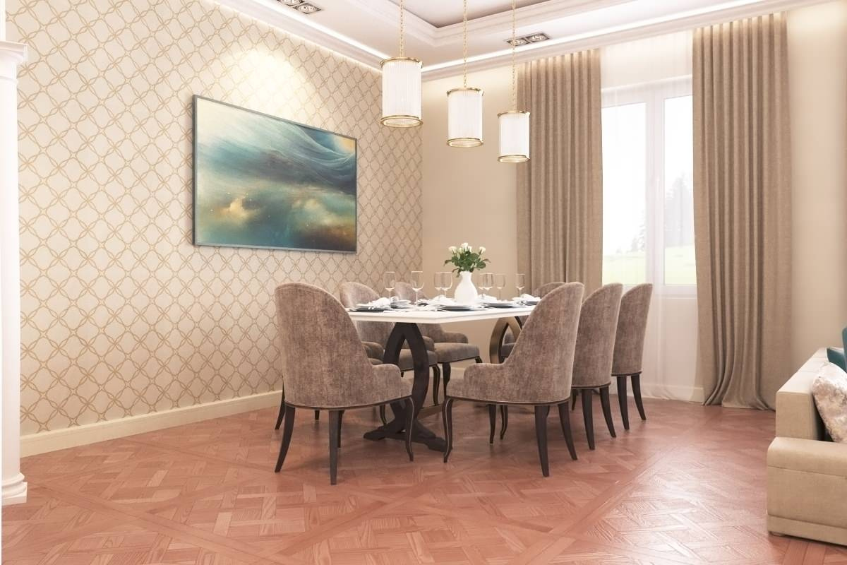 Дизайн 2-х этажного коттеджа в пос.Старокучергановка