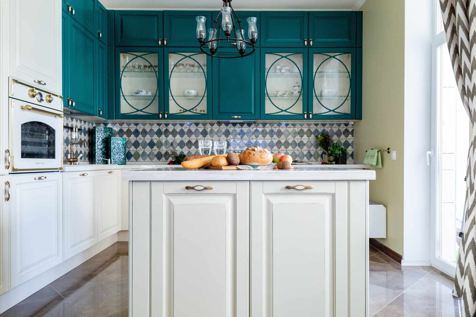 Кухня-гостиная в проекте "Лесная Зелень"