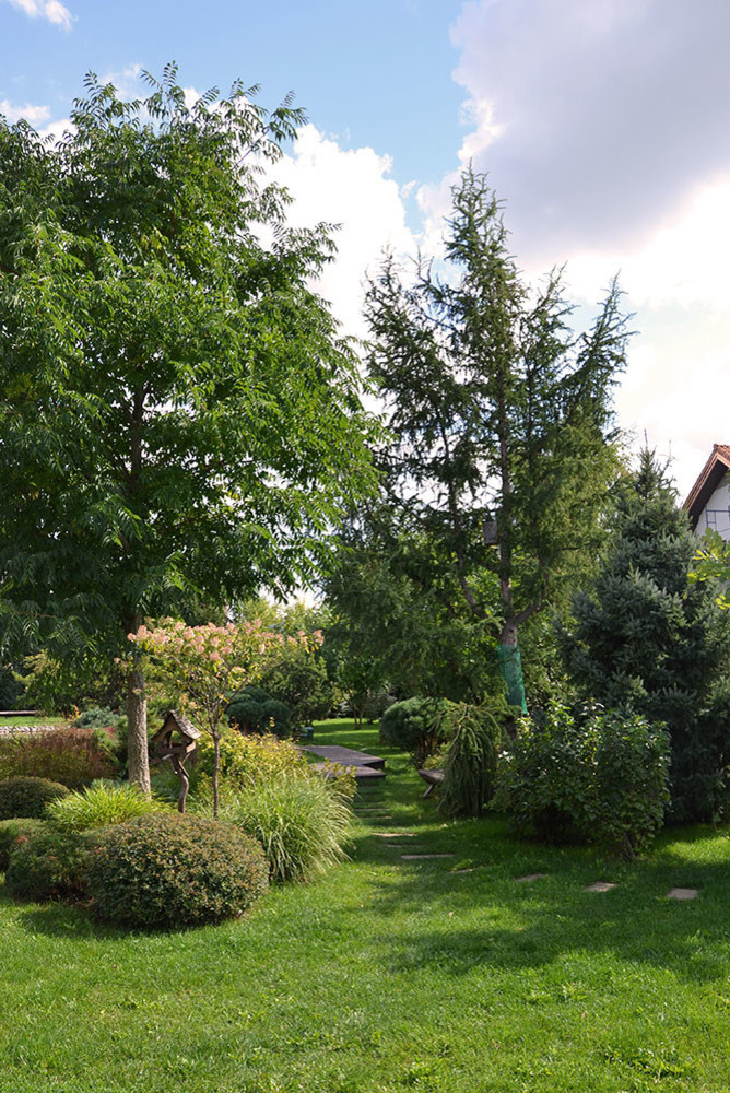 Ландшафтный сад с прудом в КП "Европа"