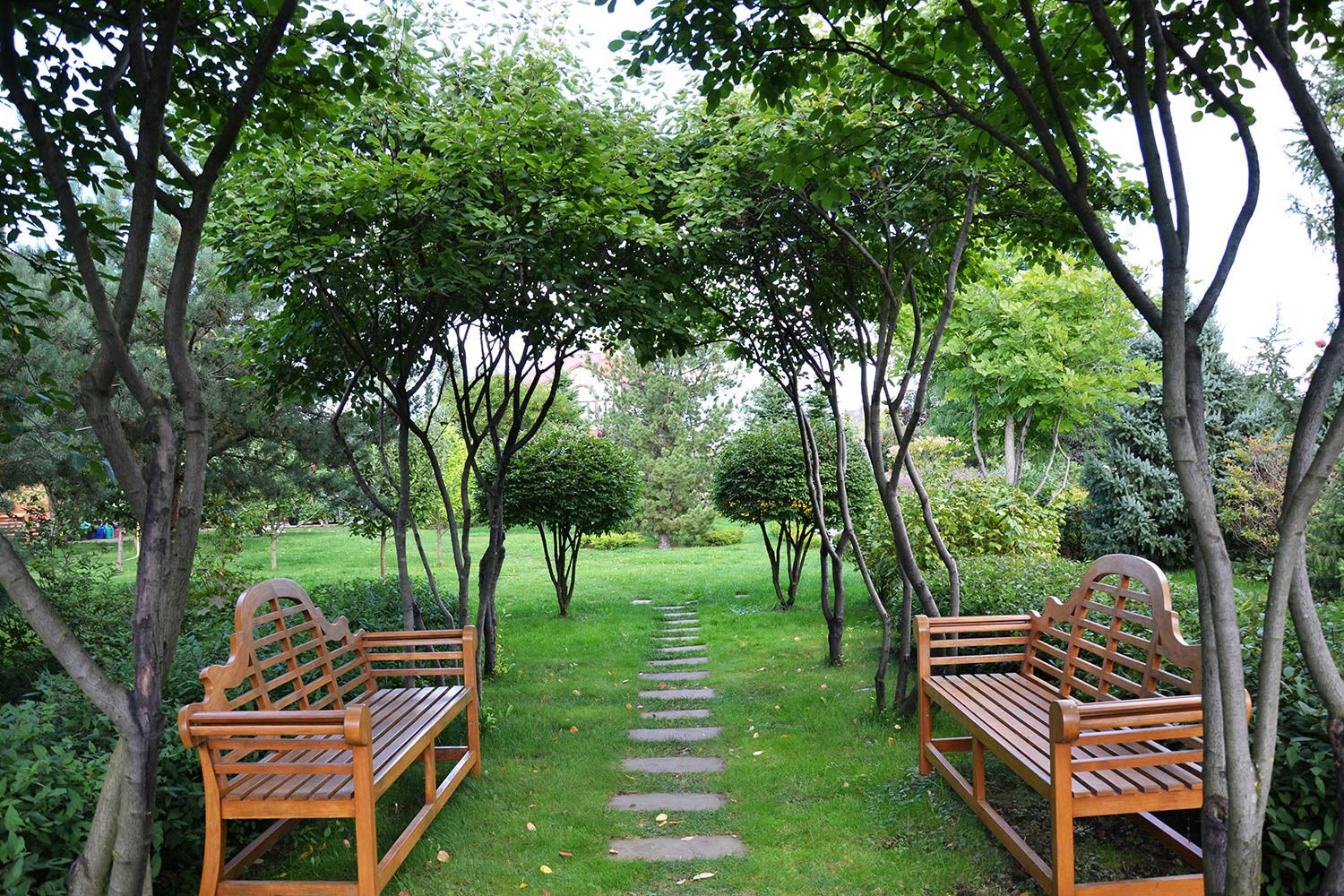 Ландшафтный сад с прудом в КП "Европа"