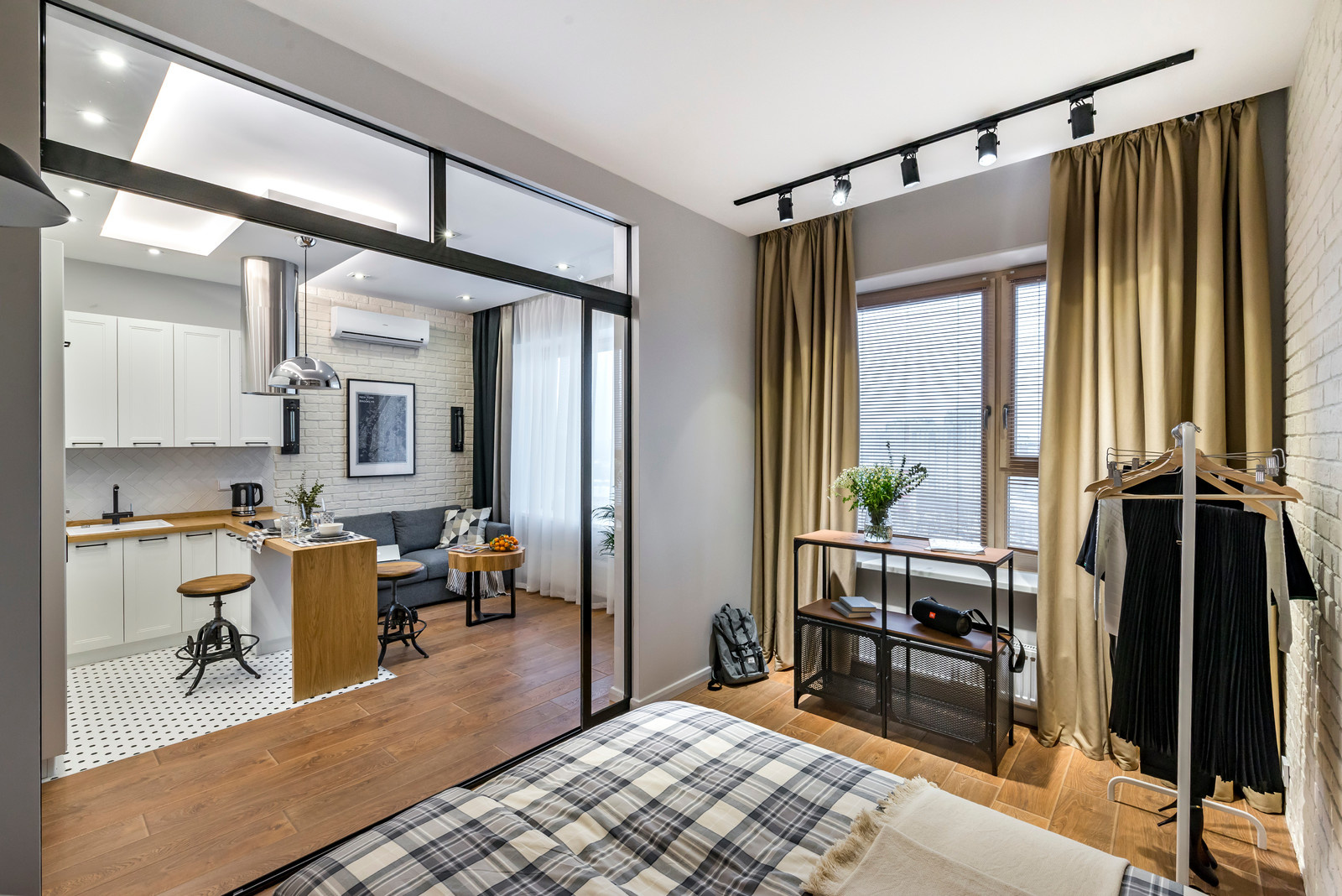 Студия 38м2 в стиле лофт для сдачи в аренду