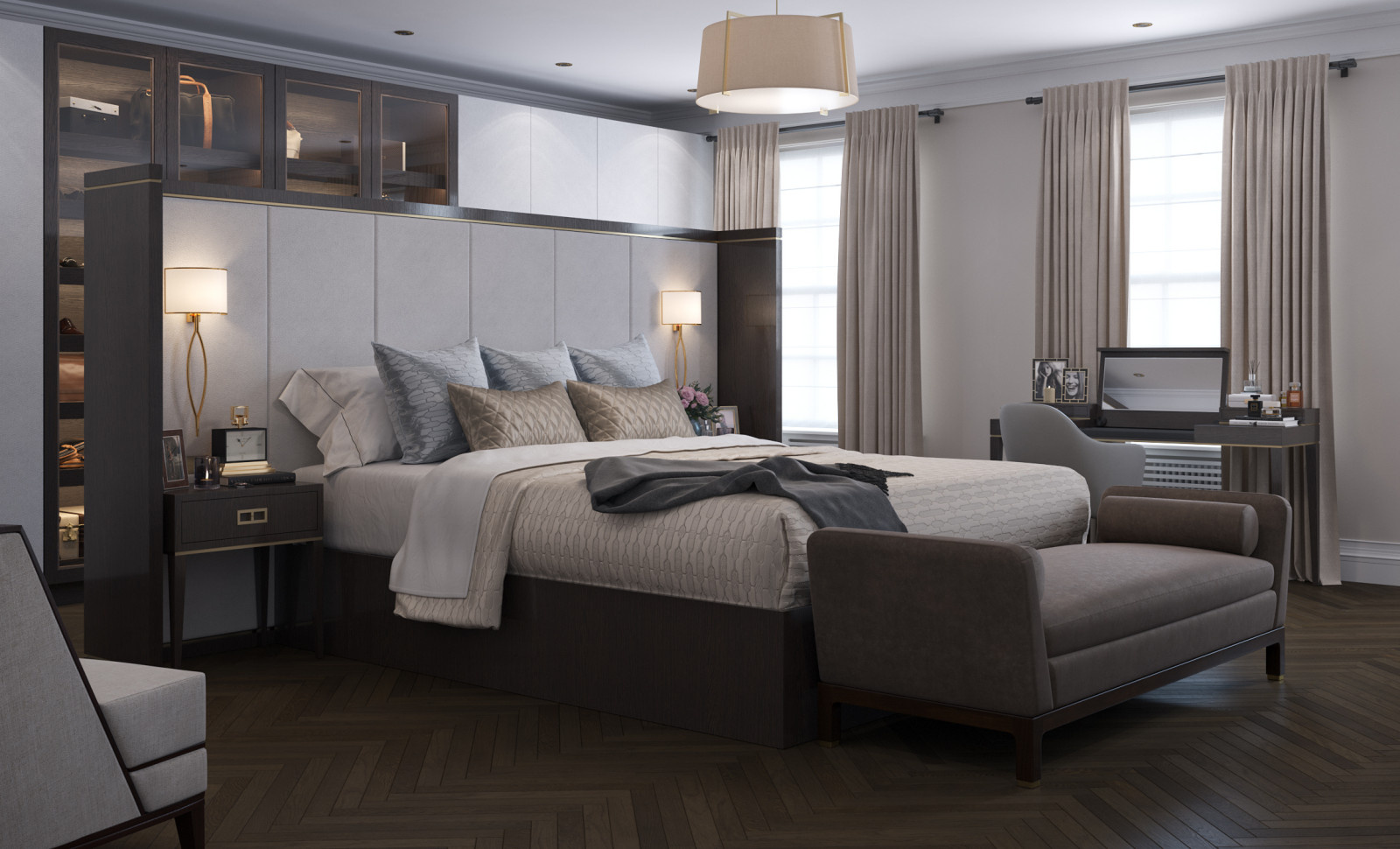 Обложка проекта: Master bedroom in a residential house