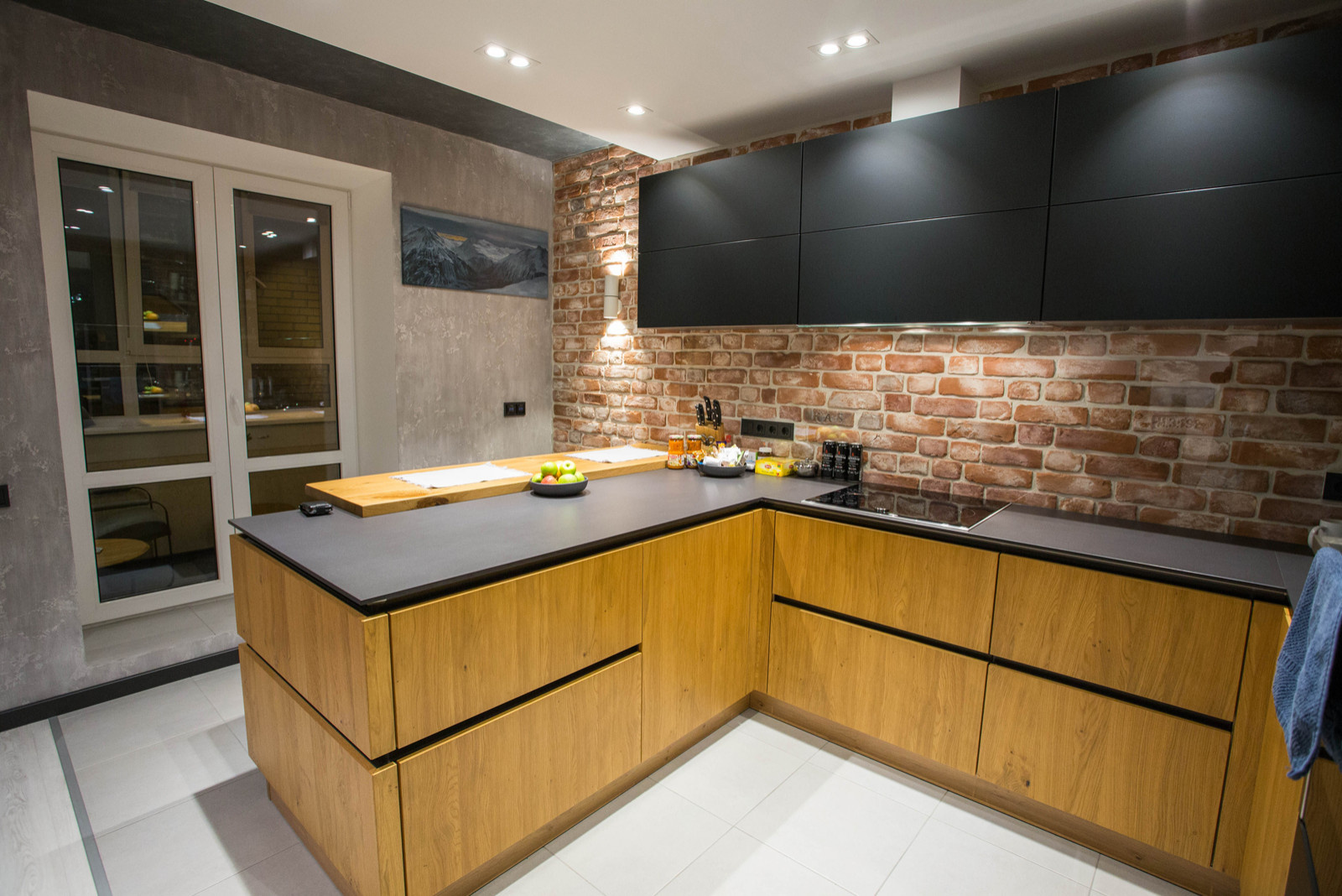 Реализованный проект евродвушки с элементами стиля Лофт