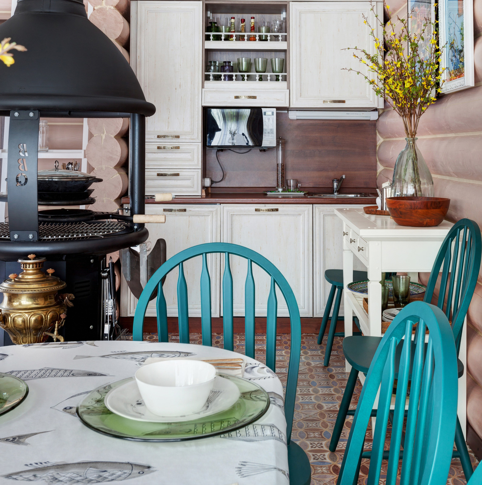 Нouse in a pine forest