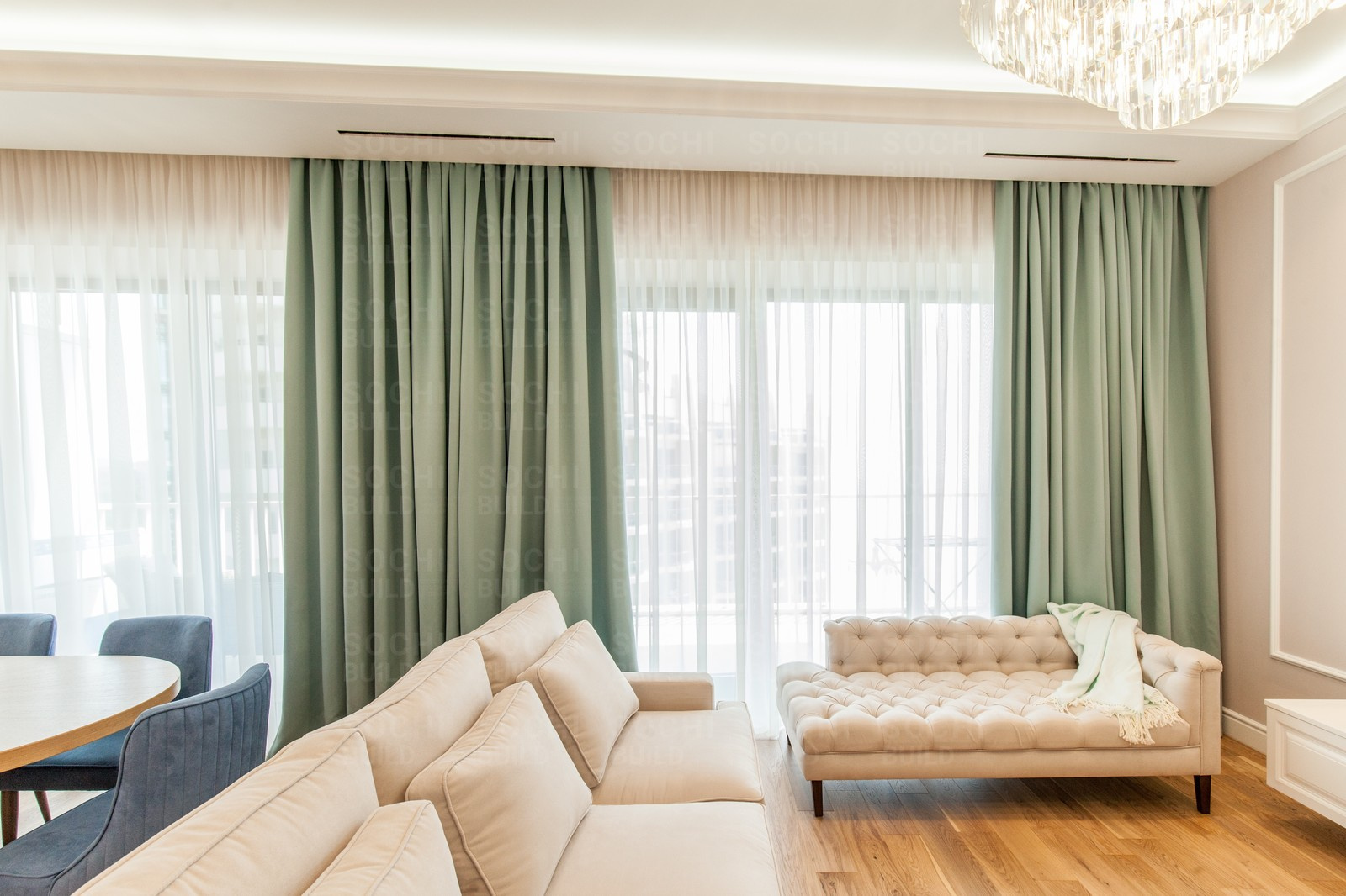 Квартира в ЖК «Актер Гэлакси», 78м², стиль: современная классика. Сочи