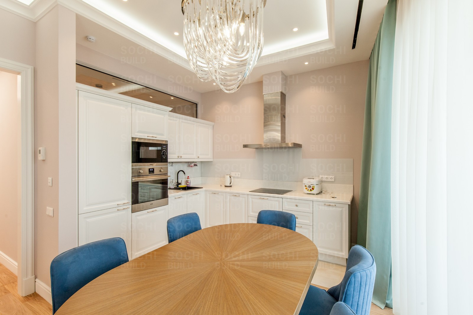 Квартира в ЖК «Актер Гэлакси», 78м², стиль: современная классика. Сочи