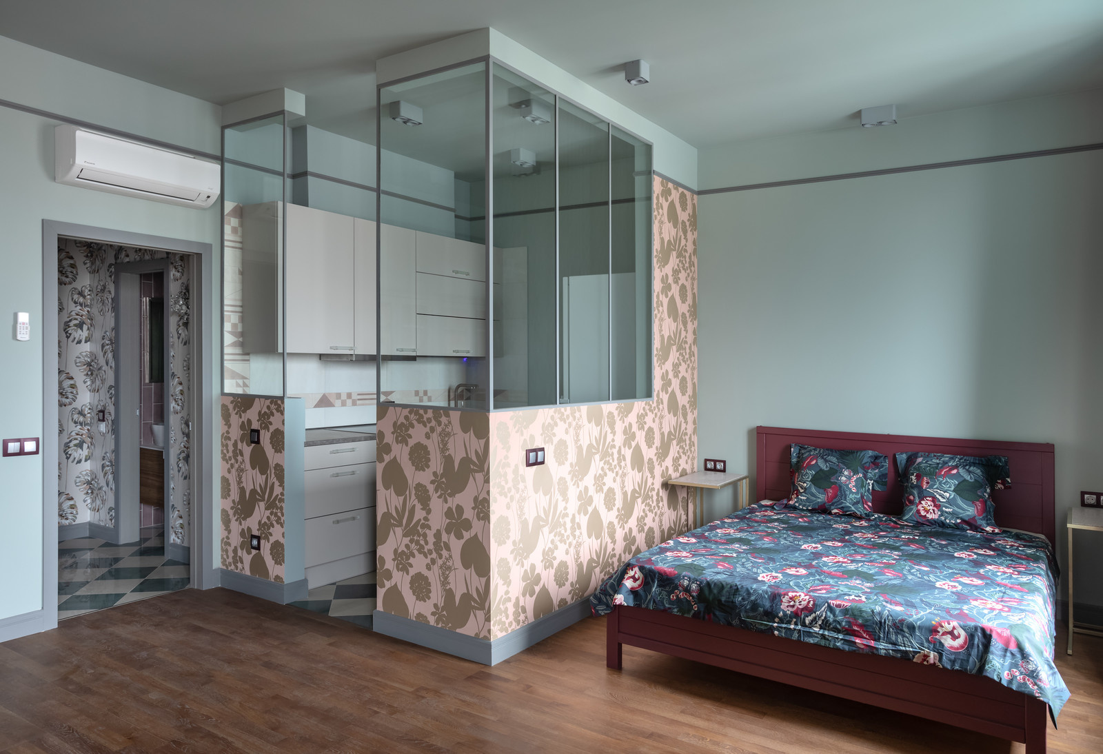 Обложка проекта: Кухня-аквариум для квартиры студии