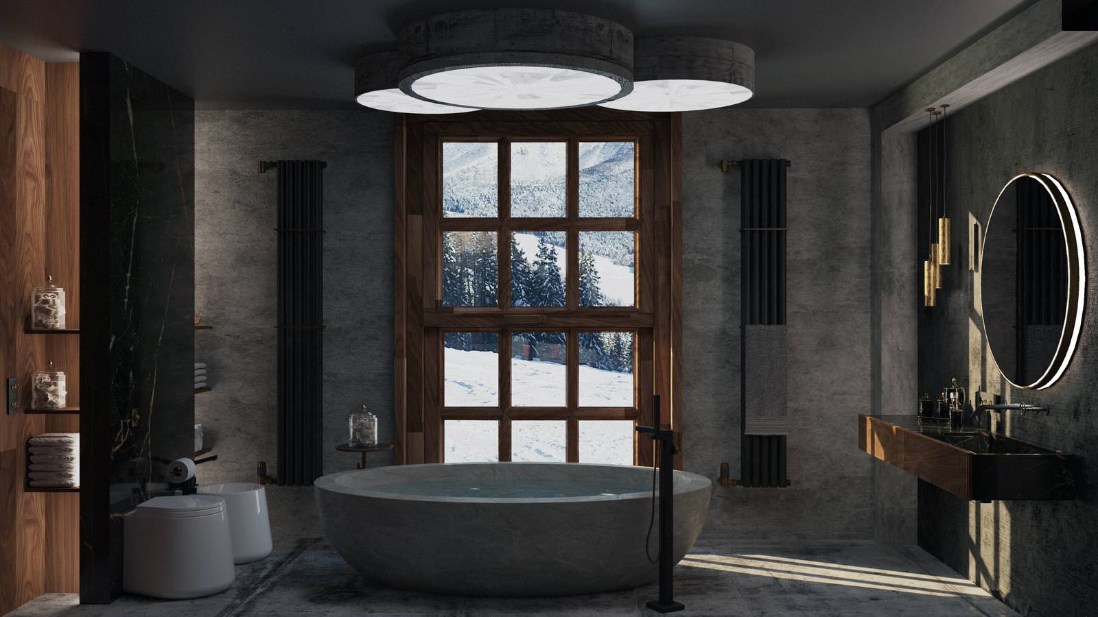 Ванная. Апартаменты для двоих в Доломитах, Италия.