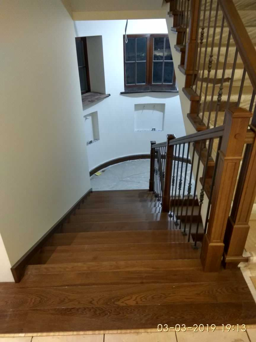 Облицовка бетонной лестницы