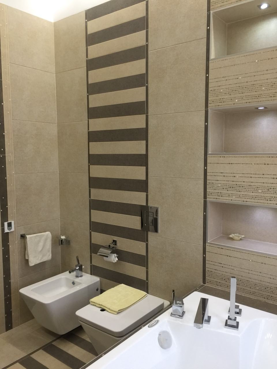 Ванная комната в интерьере СЕРЕБРО и ЗОЛОТО