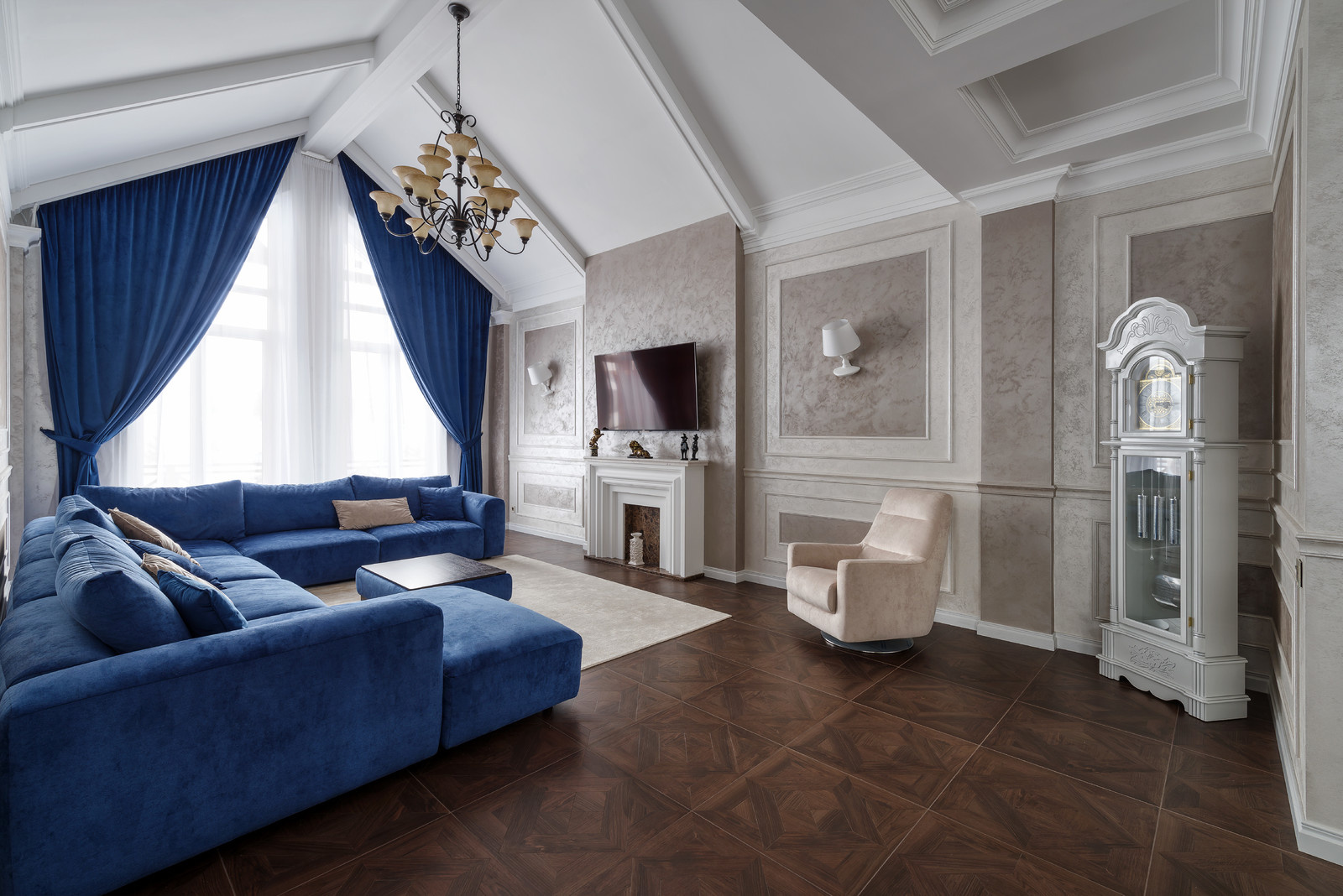 Реализованный коттедж.,190м2 Семилуки, гостиная