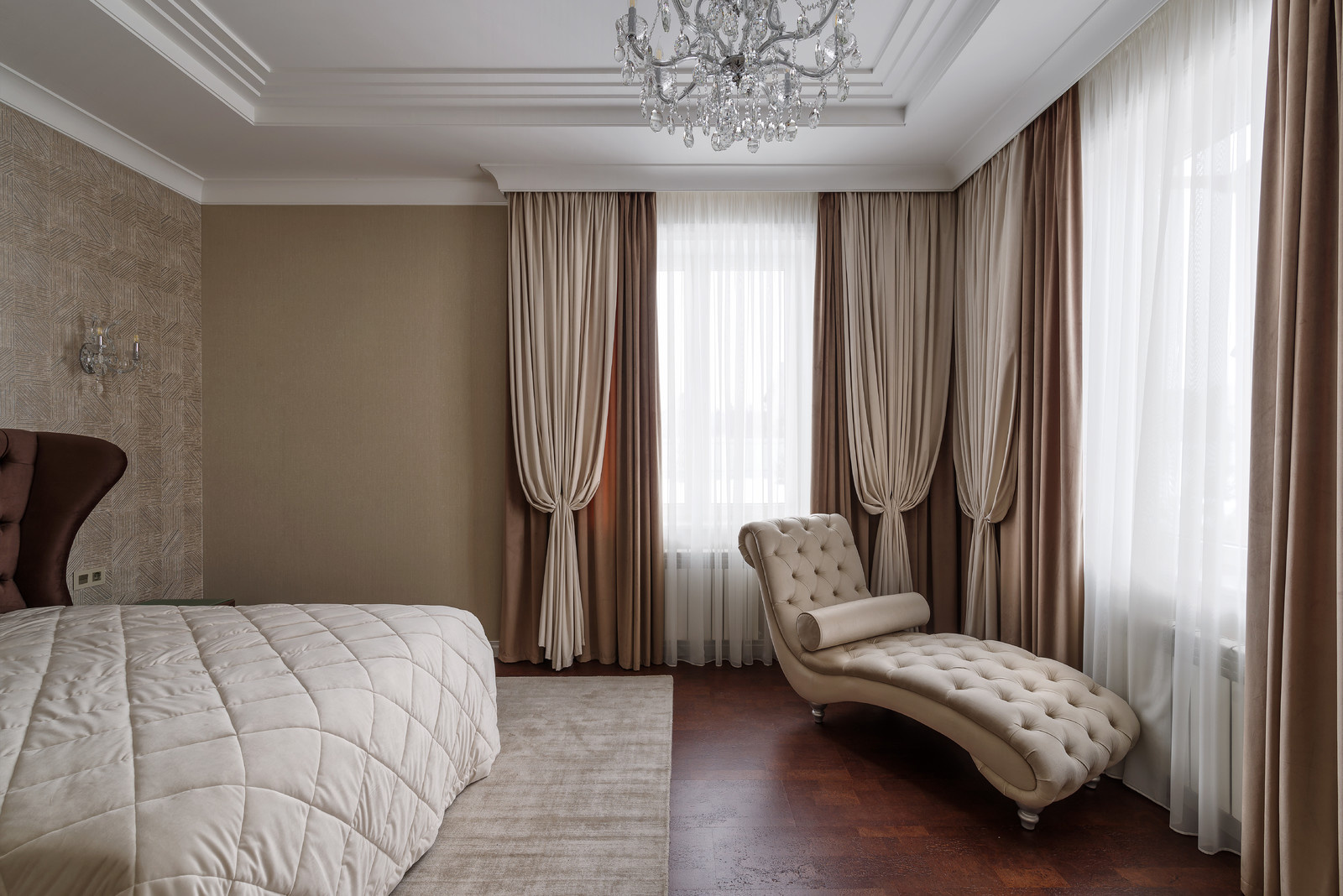 Реализованный коттедж.,190м2 Семилуки, мастер-спальня