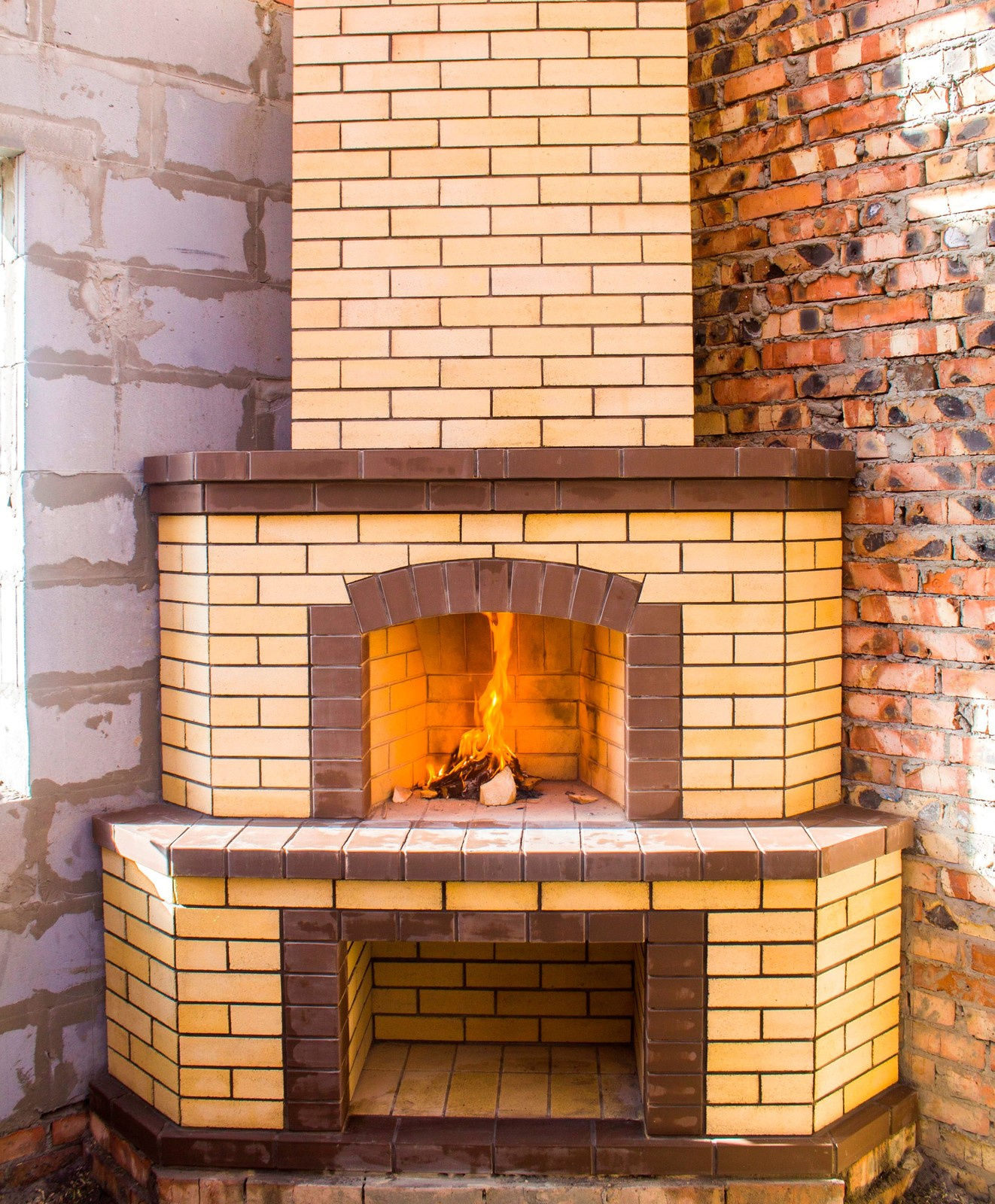 Камин. Огнеупорный кирпич + керамический