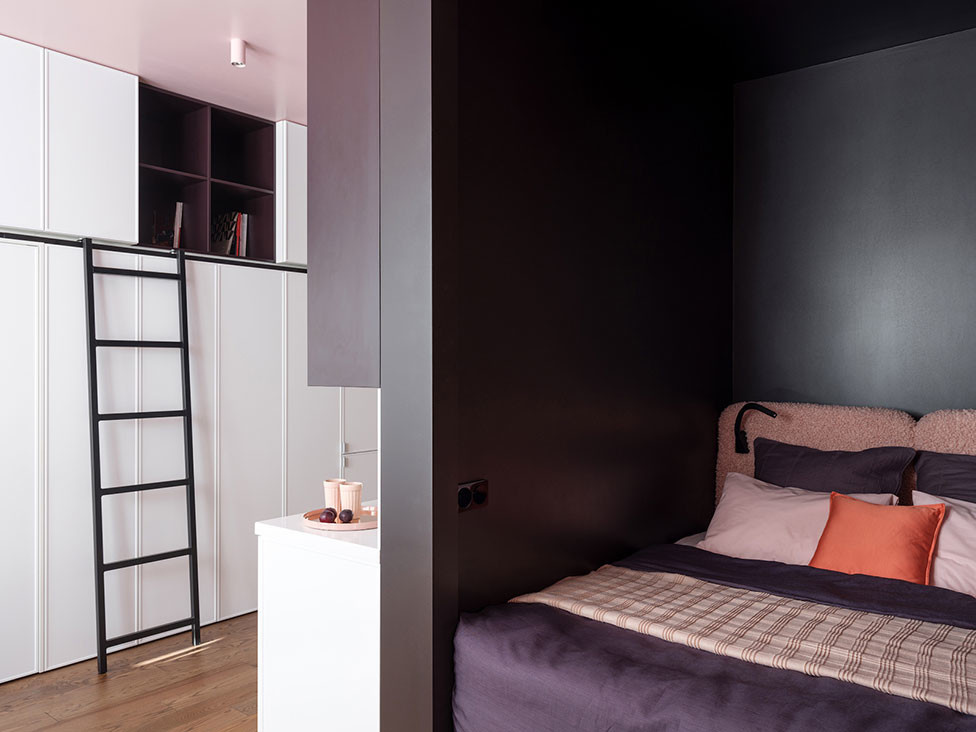 Дизайнерский проект: 28 м2 в стиле модного номера в отеле