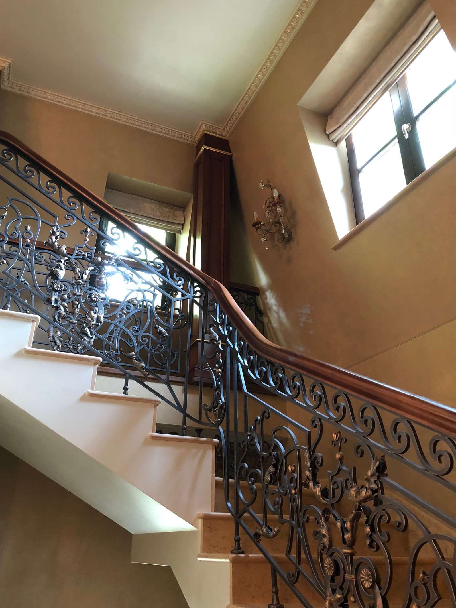 Обложка проекта: Мраморная лестница и кованые перила