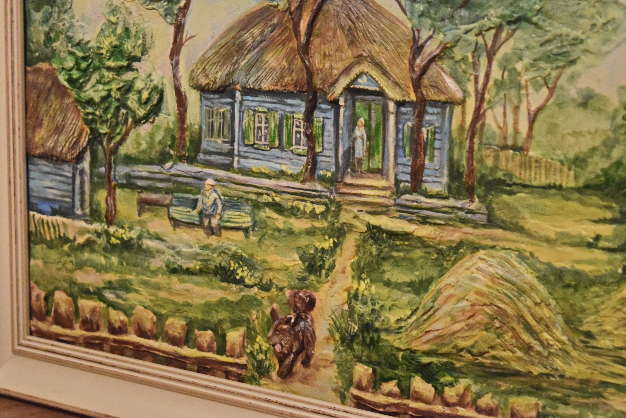 Рельефная картина Домик в деревне