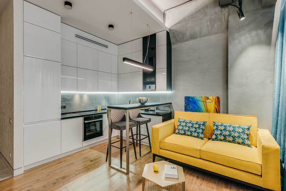 Фотографии реализованной студии в TriBeCa Apartments 43 м2