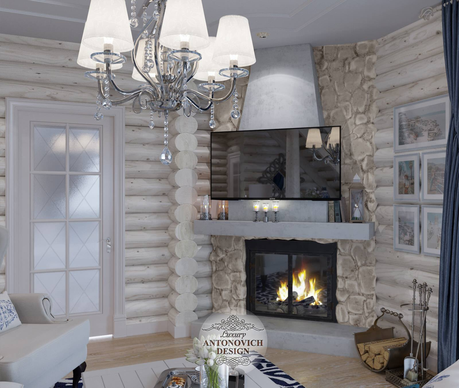 Элегантный дизайн гостиной в доме