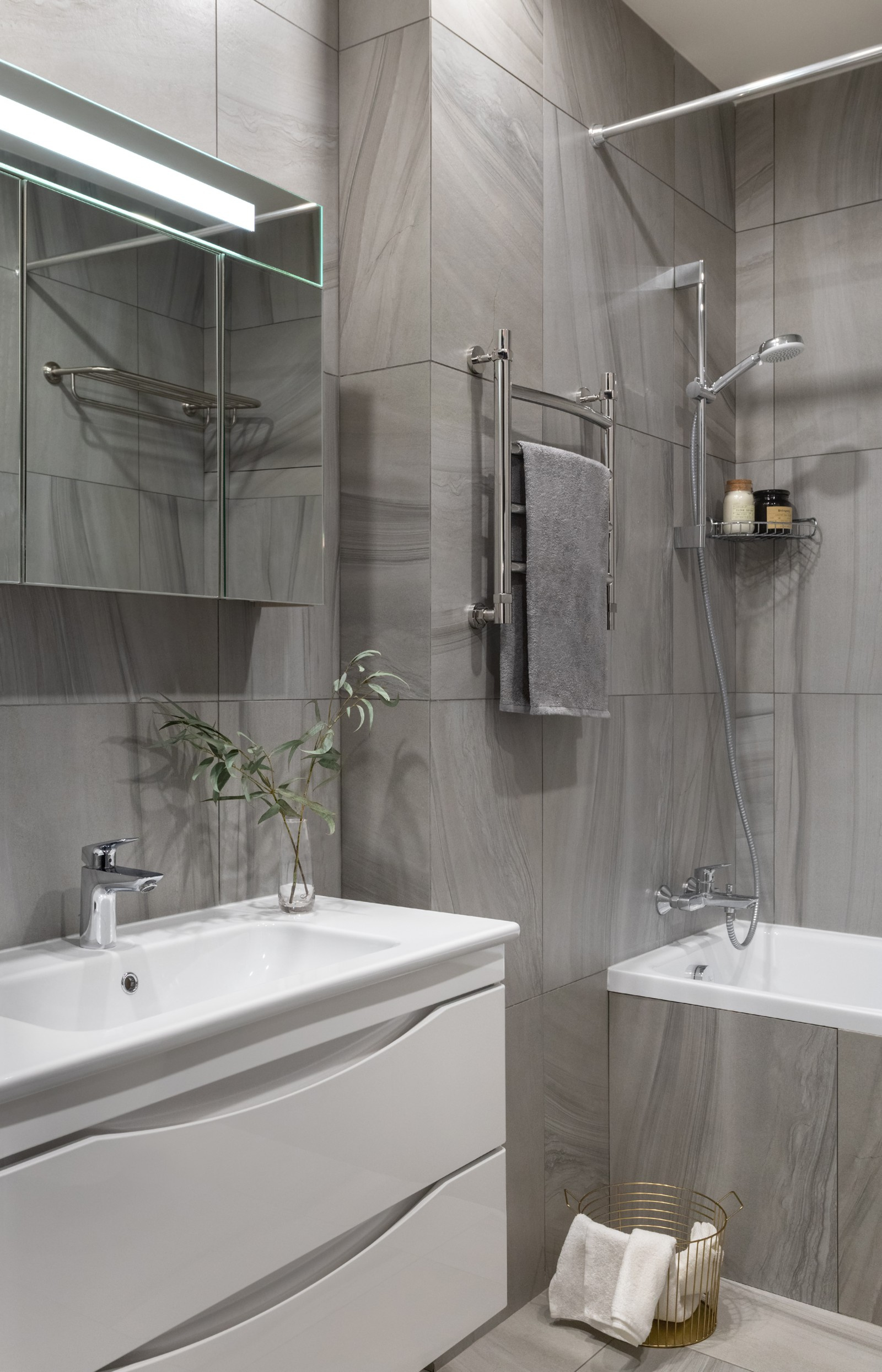 Московская квартира 42м² в нейтральных тонах