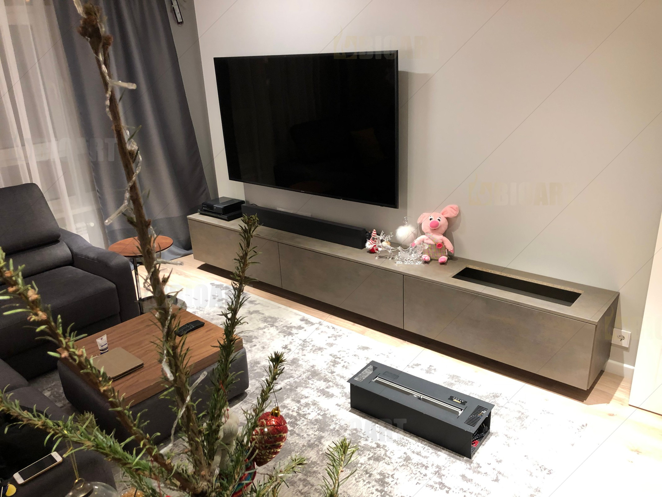 Автоматический биокамин Smart Prime в городской квартире