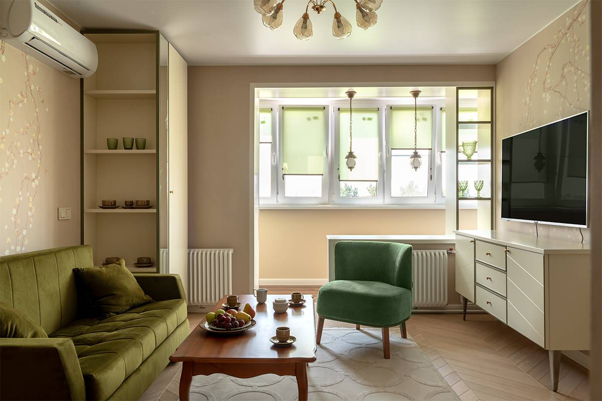 Маленькая квартира с весенними нотками. 38 м2. Серия дома П II-68.