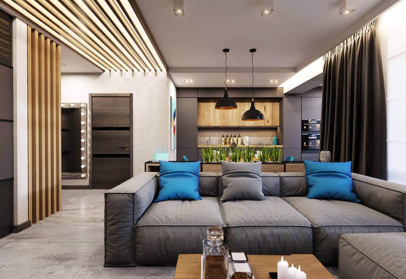 Обложка проекта: Interior design in apartment "Eco-style"
