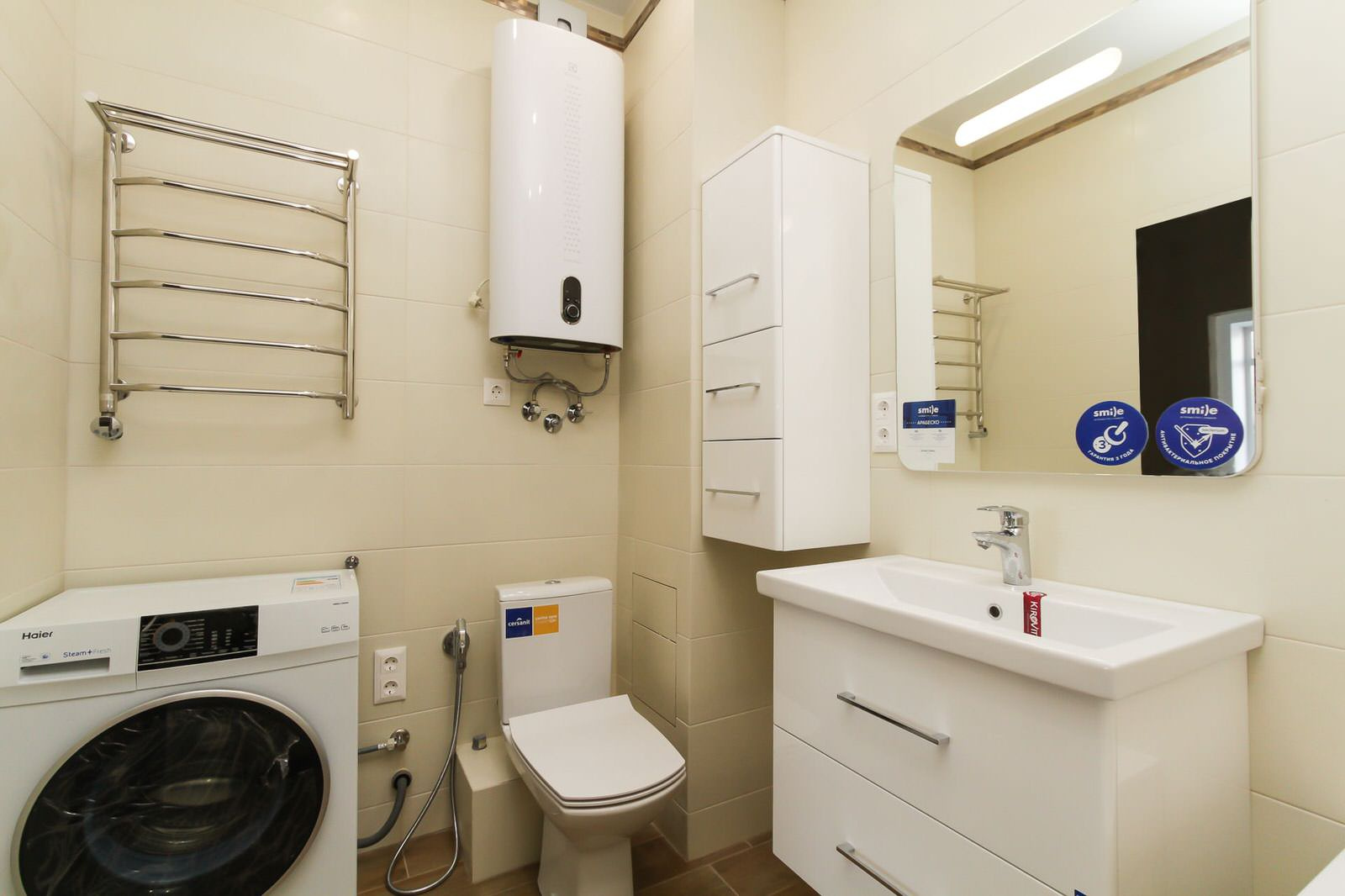 Санузел в 3х-комнатной квартире | 74м2 в ЖК Маковского