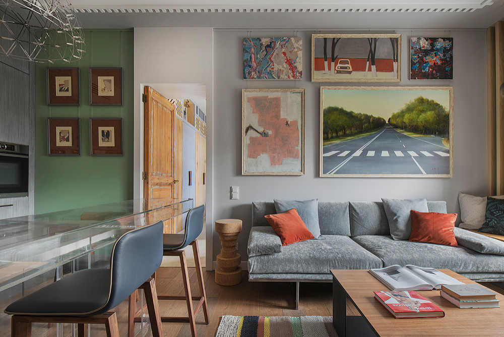 Houzz тур: Эклектичный лофт в «сталинке»