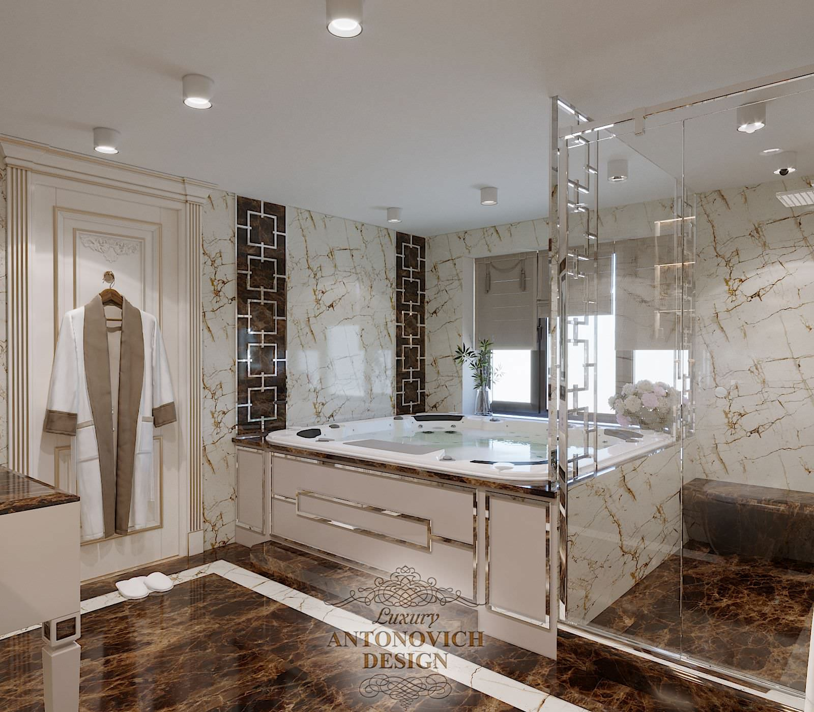 Роскошный дизайн ванной комнаты от Luxury Antonovich Design