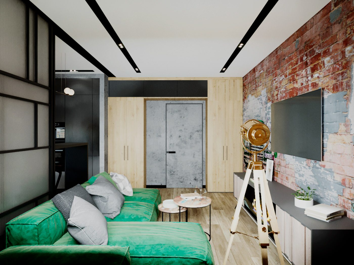 Кухня-гостиная для молодого креативного человека