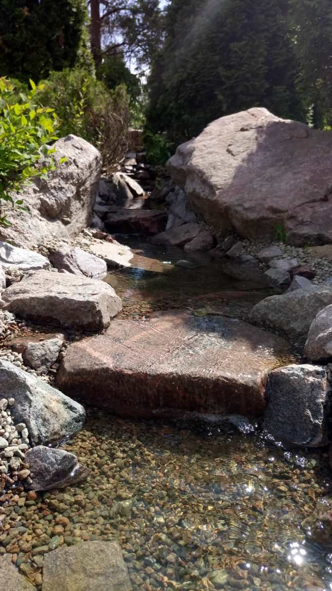 Декоративный водоём с рыбой в Агалатово (ЛО)