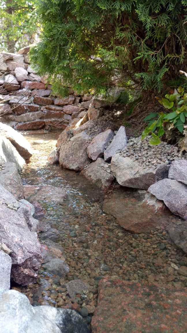 Декоративный водоём с рыбой в Агалатово (ЛО)