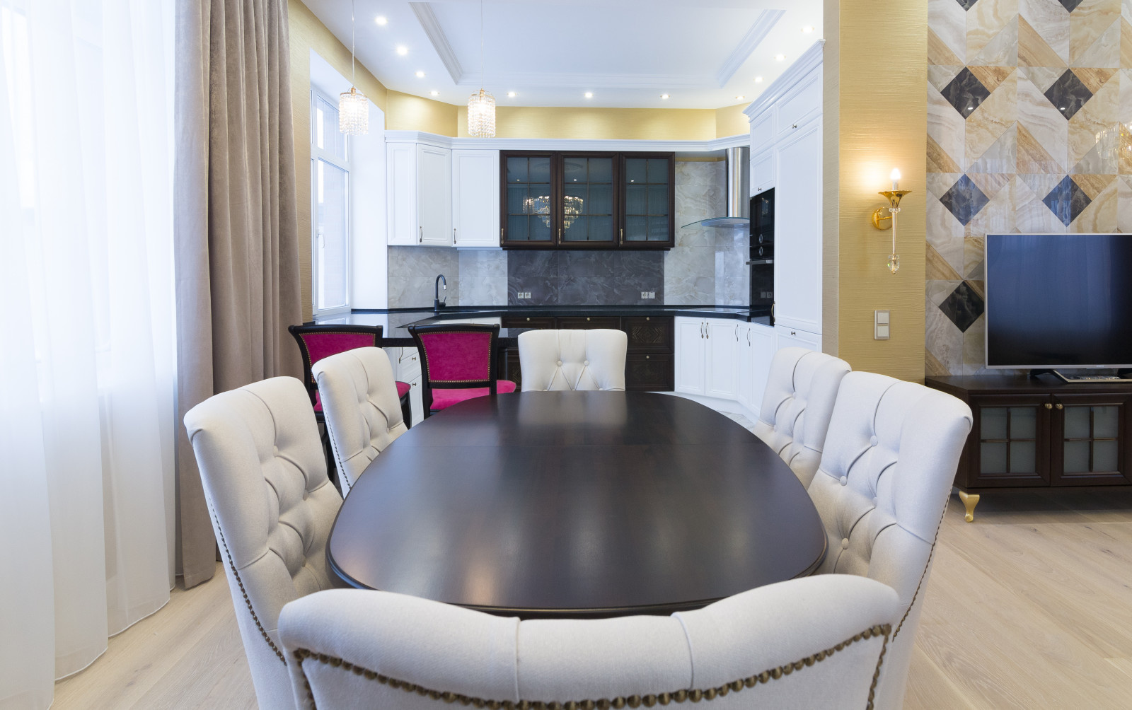 Кухня-гостиная по индивидуальному проекту.