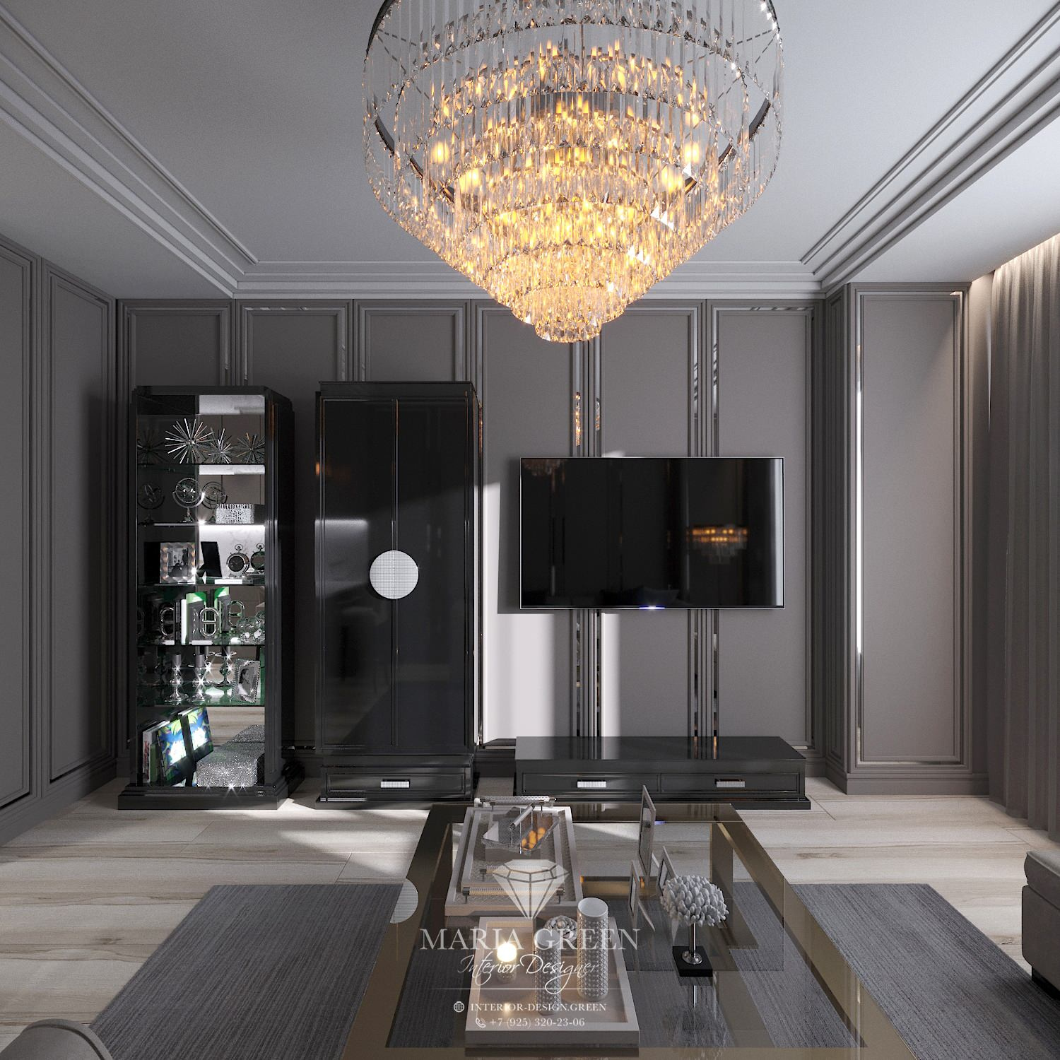 A sleek two-room apartment in Saint Petersburg