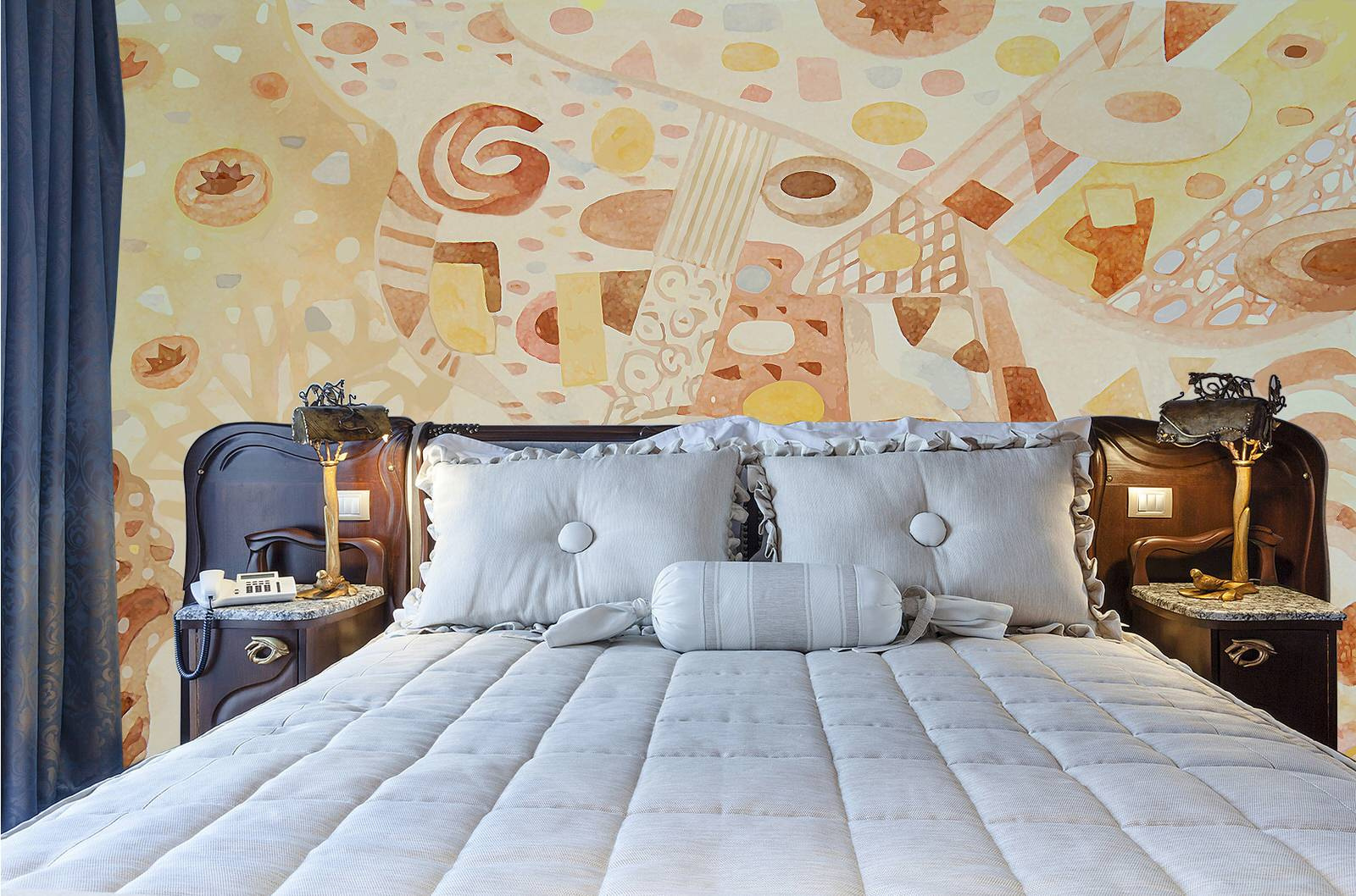 Обложка проекта: Роспись стены в спальне, авторская композиция