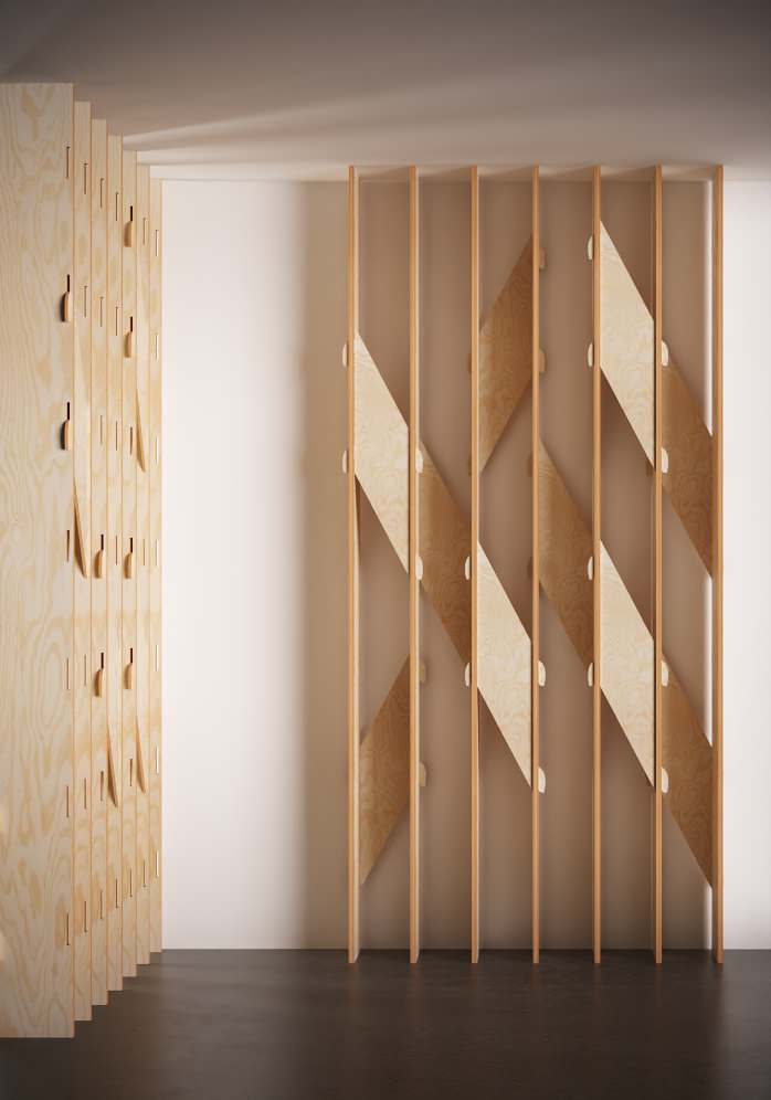 Дизайнерская панель-перегородка для зонирования