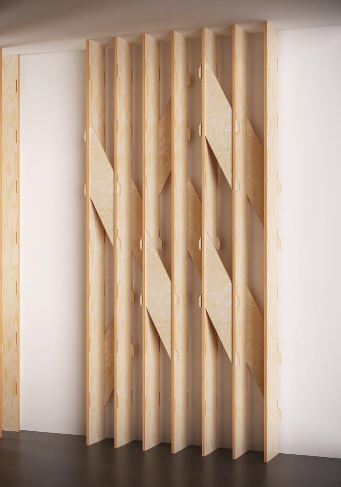 Дизайнерская панель-перегородка для зонирования