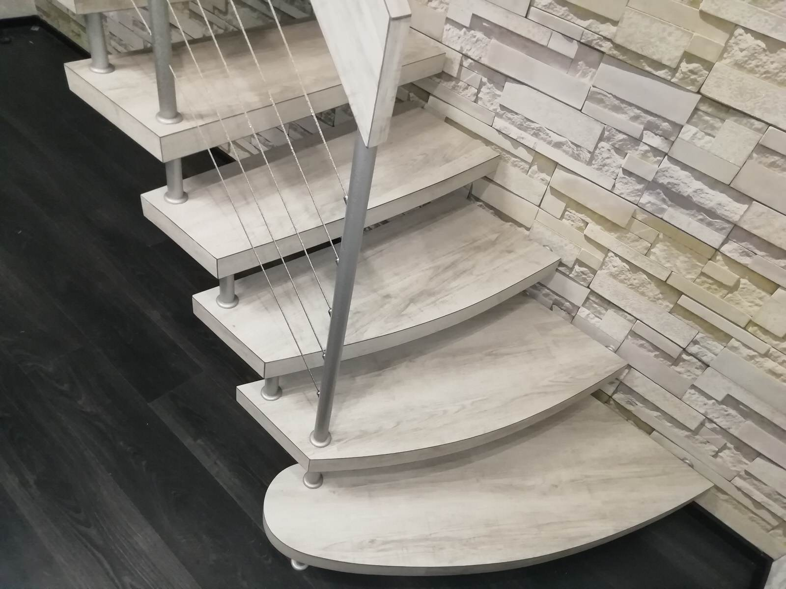 лестница больцевая беленый дуб