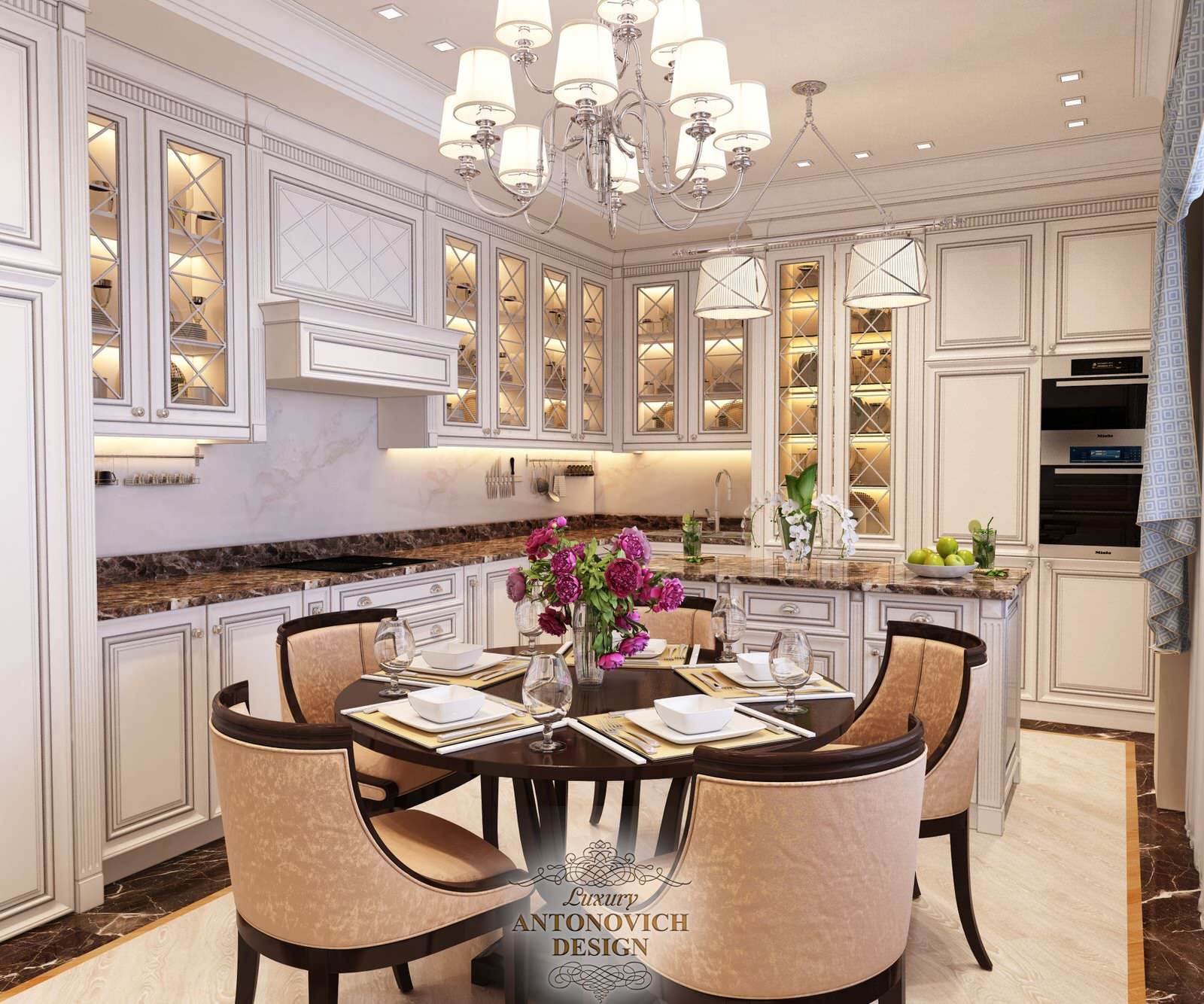 Стильная и уютная кухня от ведущих дизайнеров студии Luxury Antonovich Design