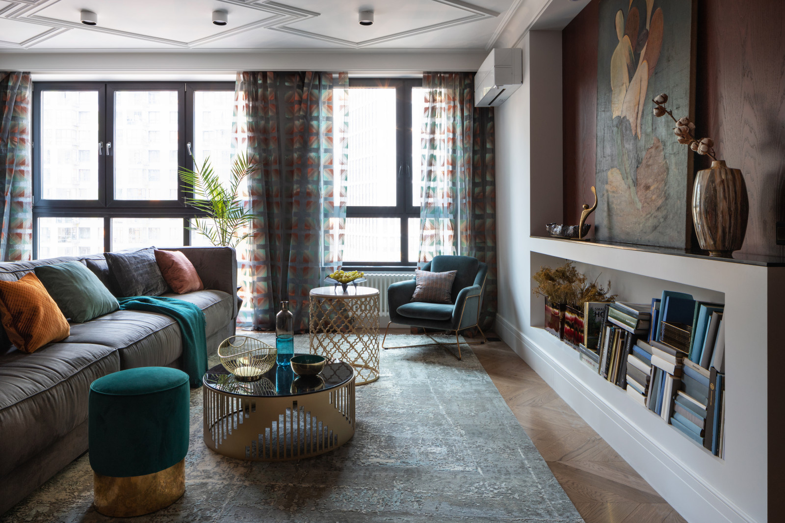 Реализация проекта трехкомнатной квартиры ЖК "Фили Град" (Three-room apartment)