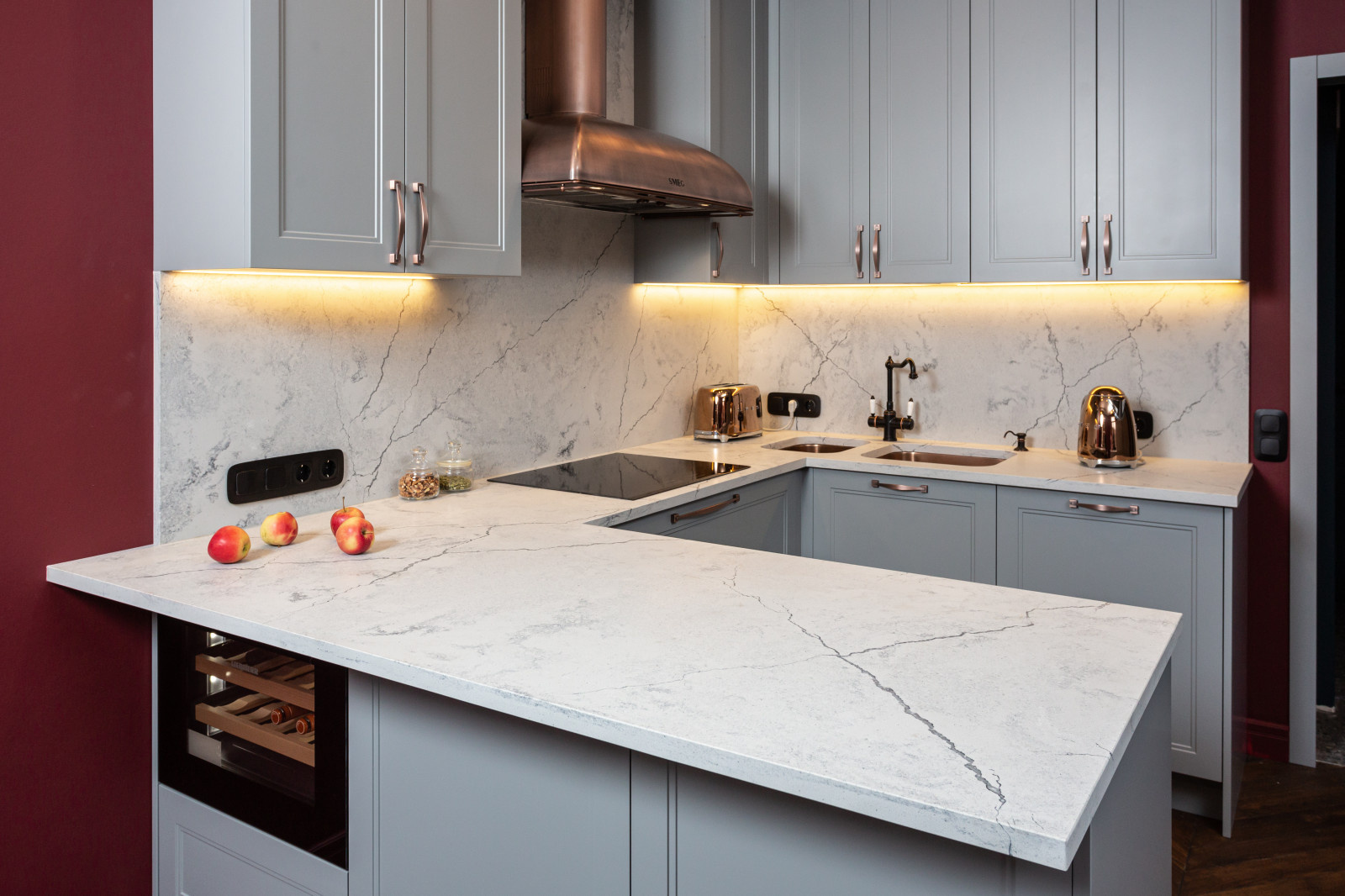 Кухня,кварцевый агломерат SMARTQUARTZ 8