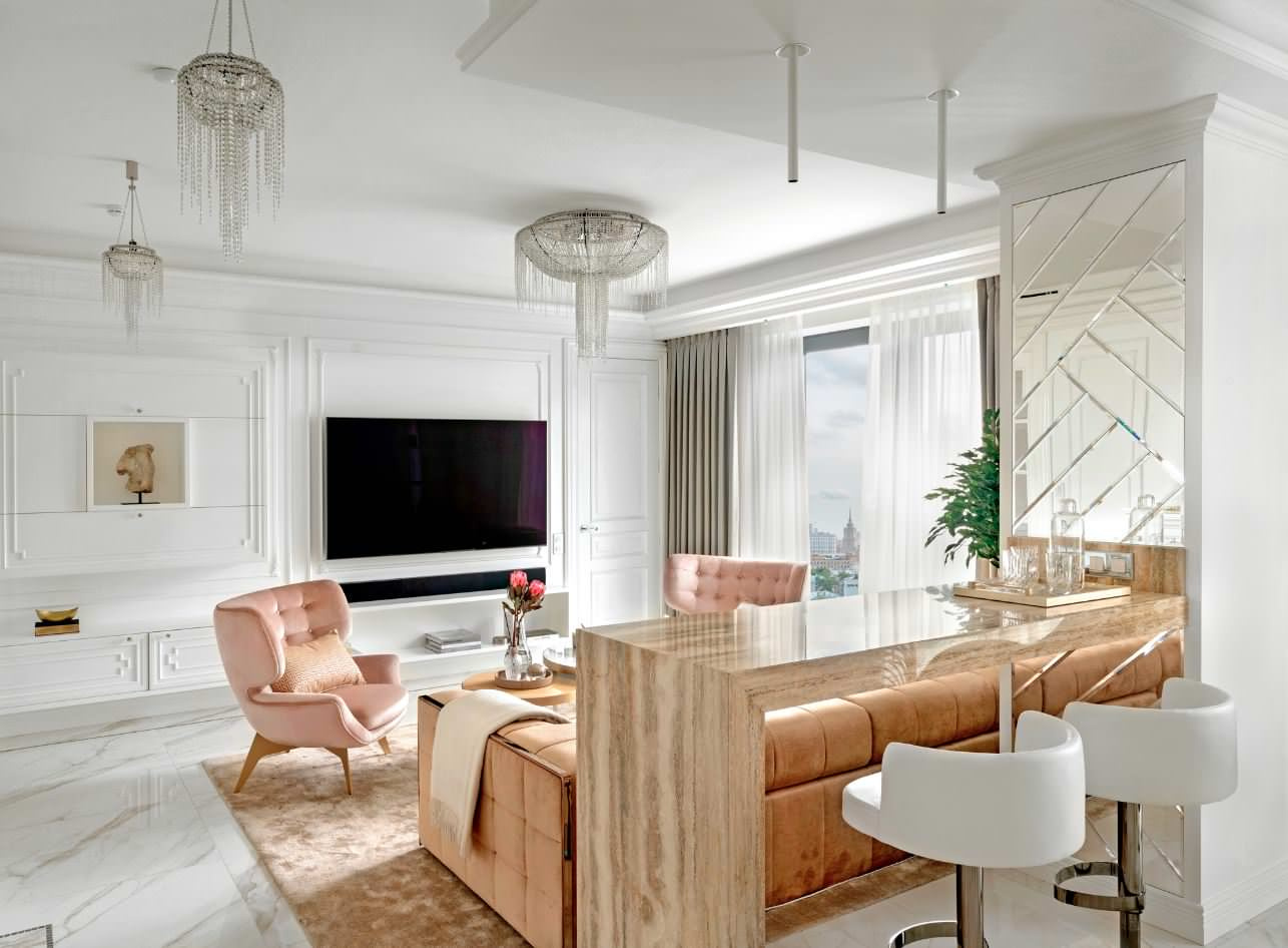 Обложка проекта: Неоклассика: квартира 140 кв.м. в ЖК "Сады Пекина"