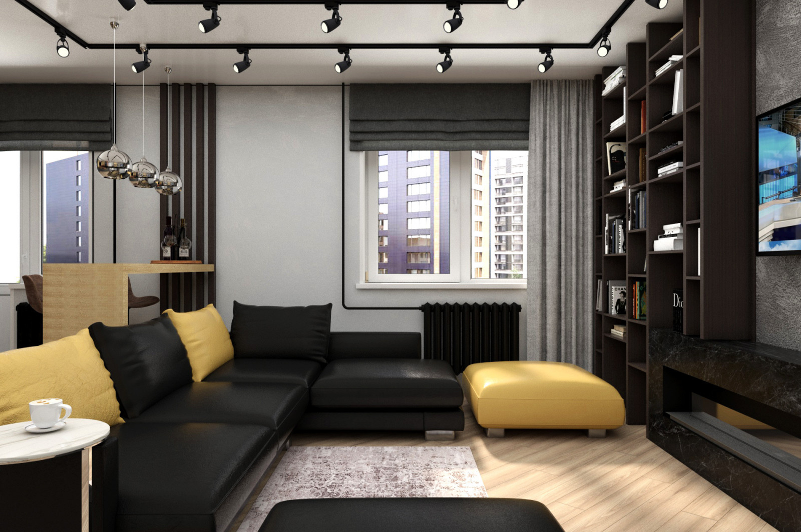 Интерьер квартиры-студии в стиле LOFT