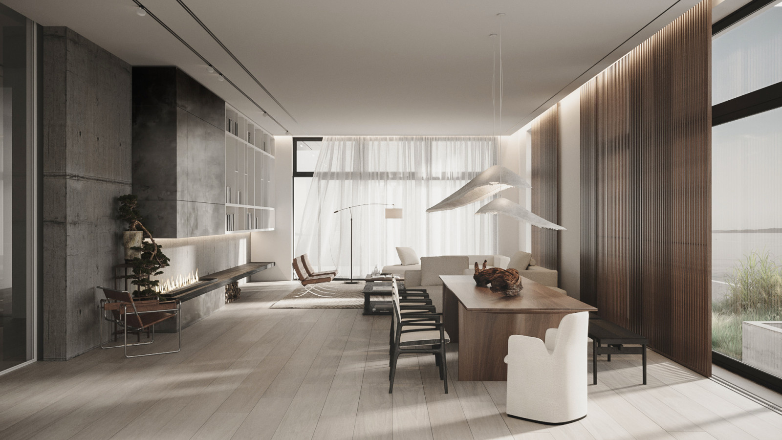 The Whale – Minimalist modern living room