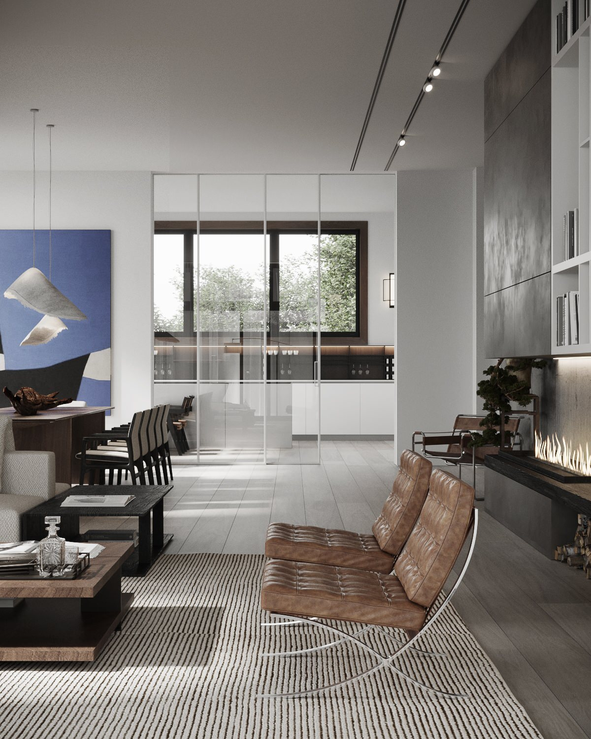 The Whale – Minimalist modern living room