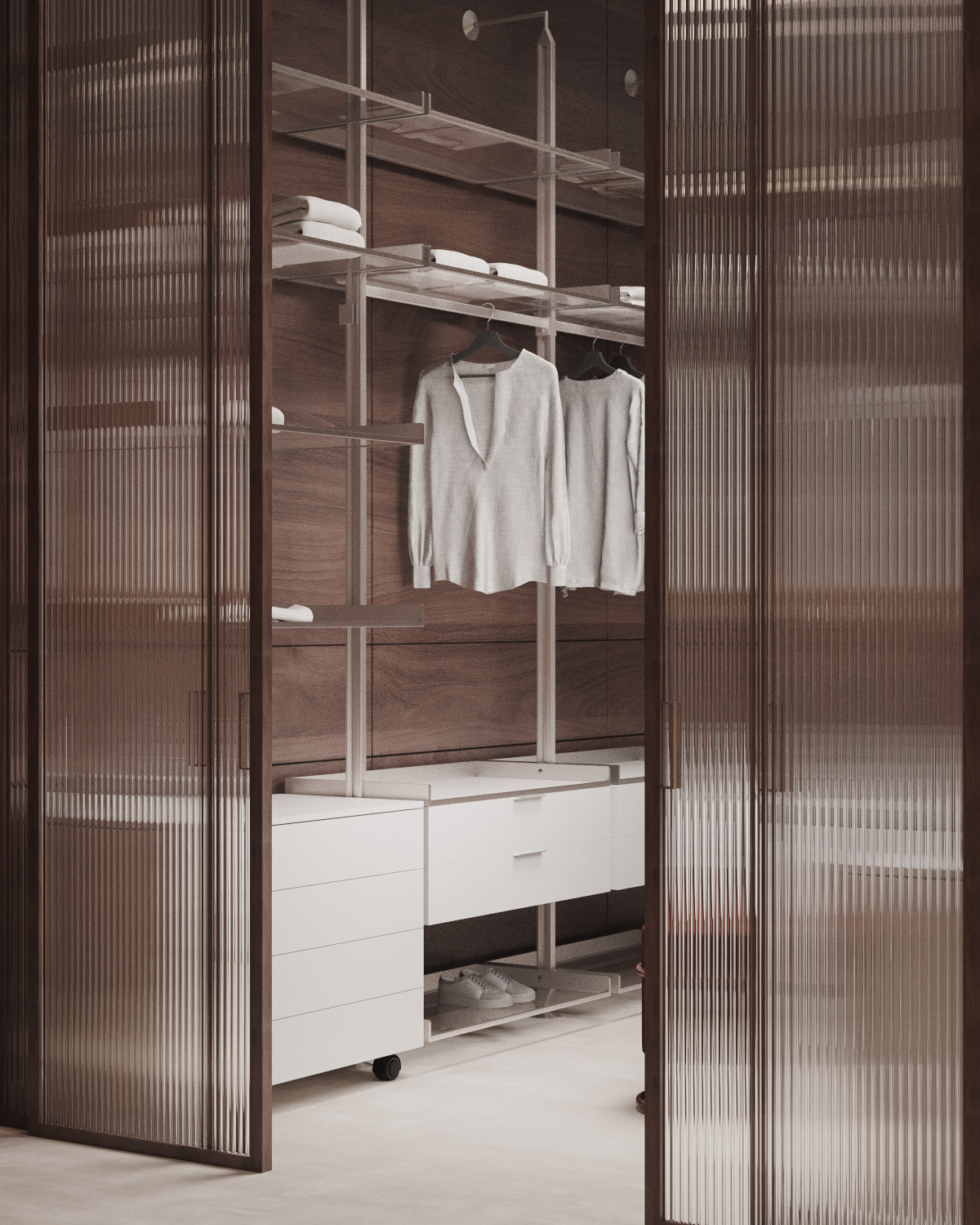 The Whale – Minimalist modern dressing room