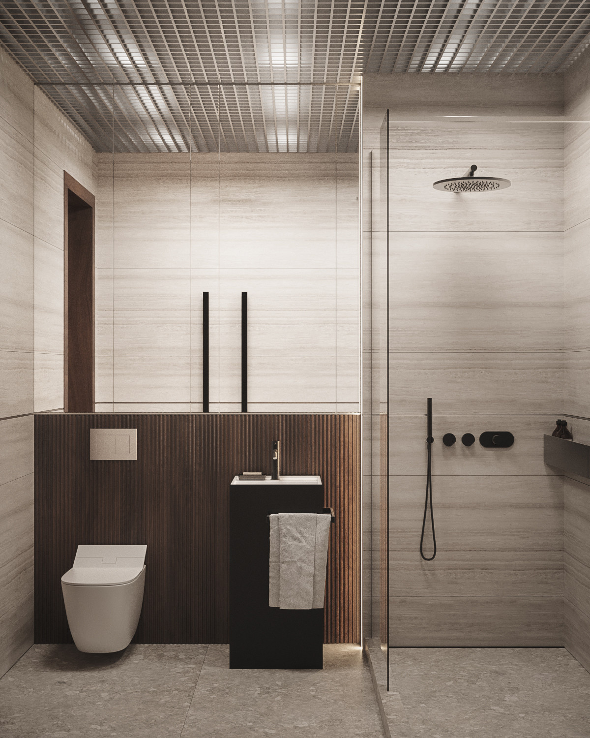 The Whale – Minimalist modern bathroom